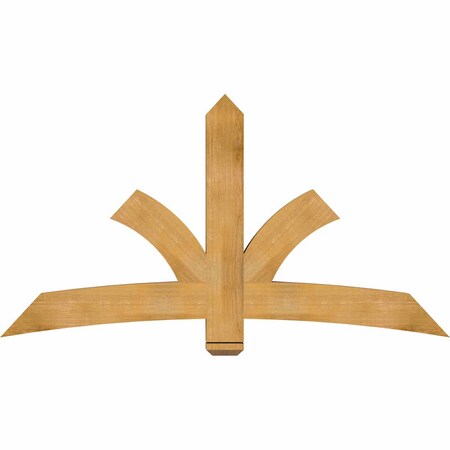 Ekena Millwork Davenport Rough Sawn Timber Gable Bracket, Western Red Cedar, 72"W x 39"H x 4"D x 6"F, 13/12 Pitch GBW072X39X0406DAV00RWR